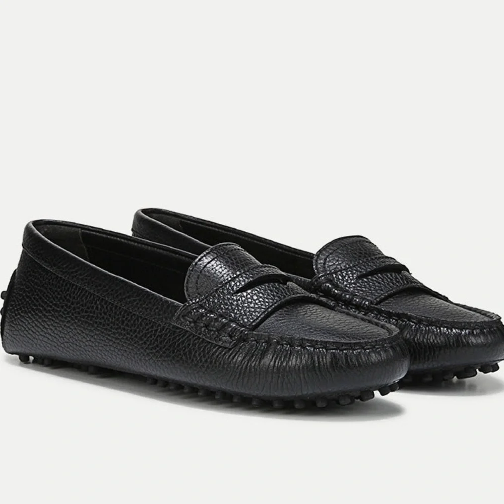 Veronica Beard Jia Driving Loafers | Black Leather | Size 6 | NWOB
